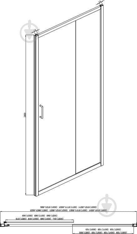 Дверь для душа Drop BD120.4100A - фото 5