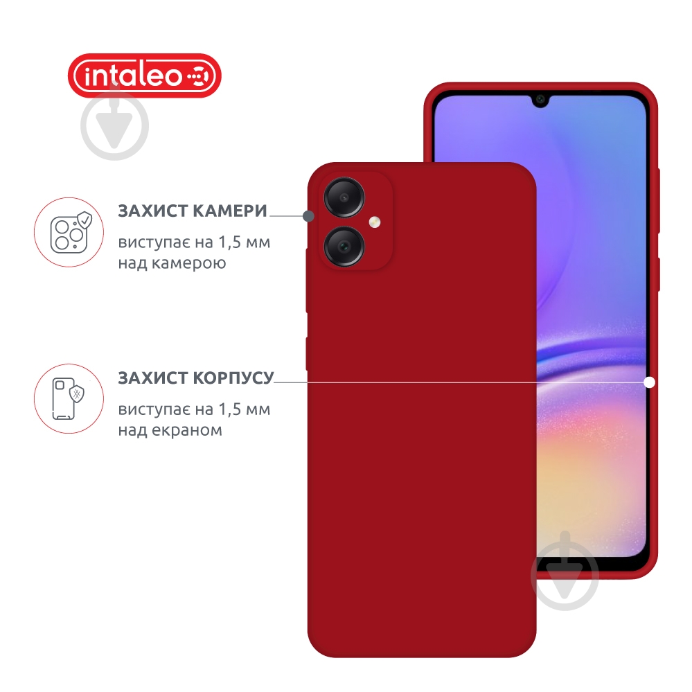 Чехол Intaleo SoftShell для Samsung Galaxy A05 красный - фото 3 Чехол Intaleo SoftShell для Samsung Galaxy A05 красный - фото 3