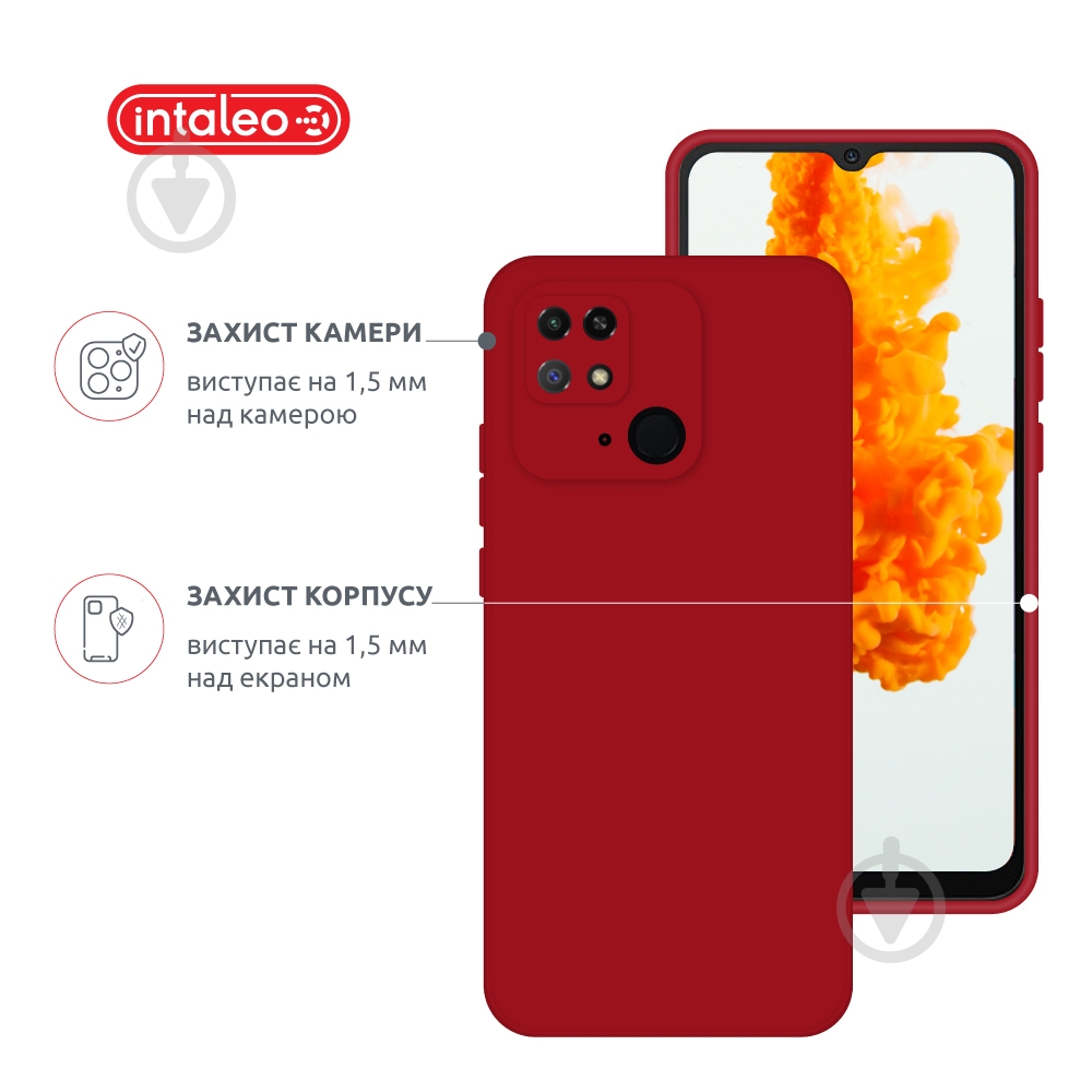 Чехол Intaleo SoftShell красный для Xiaomi Redmi 10C - фото 3