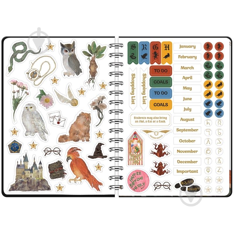 Ежедневник на спирали Harry Potter твердая обкладинка HP23-438 - фото 7 Ежедневник на спирали Harry Potter твердая обкладинка HP23-438 - фото 7