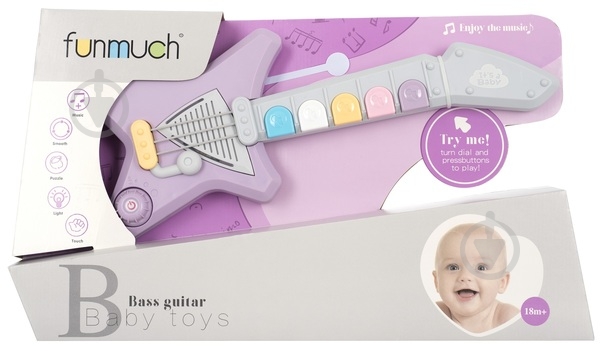 Игрушка музыкальная Funmuch Бас-гитара FM777-2 - фото 2