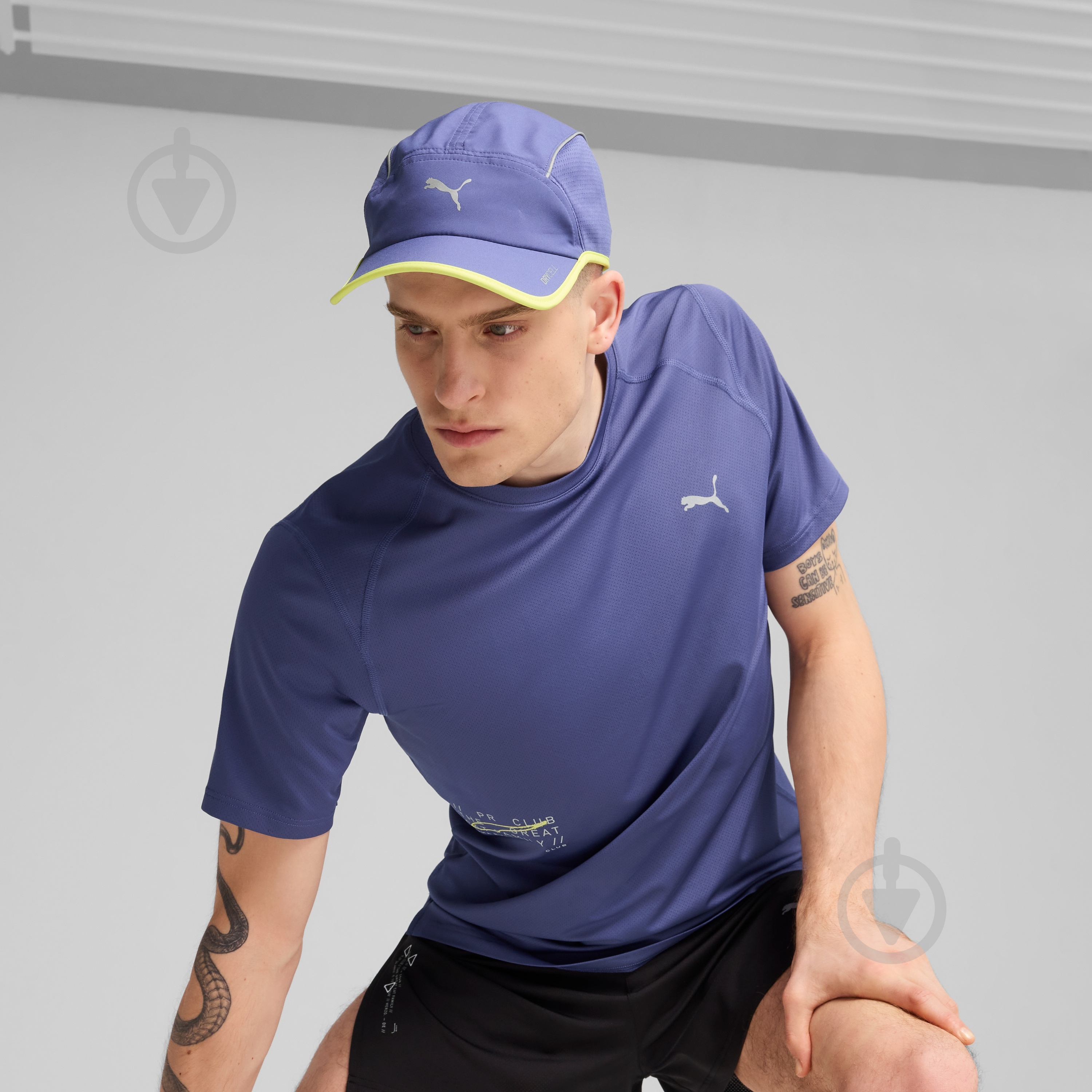 Кепка Puma RUNNER SHORT VISOR 5 Panel Cap 02616704 os фиолетовый - фото 3