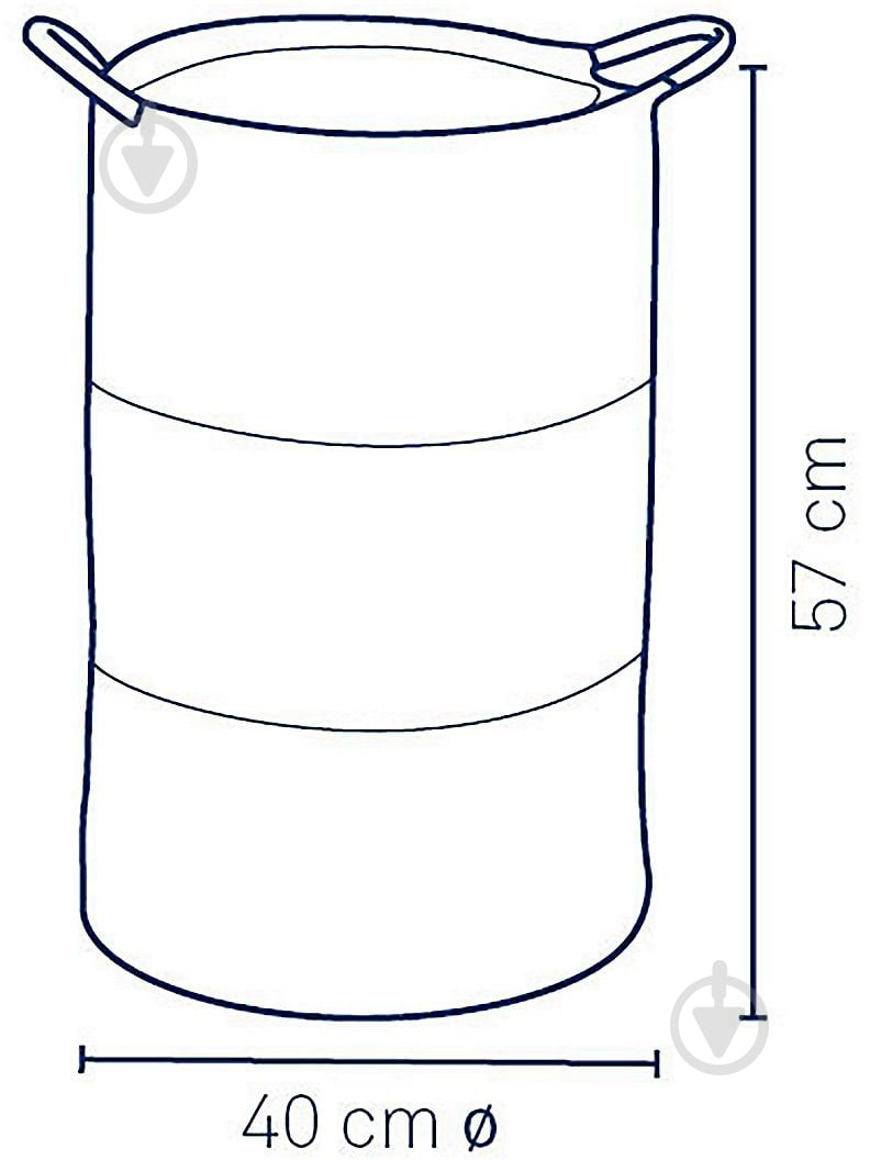 Корзина Hedda 40х57см бело-черная (24453) Kela - фото 3