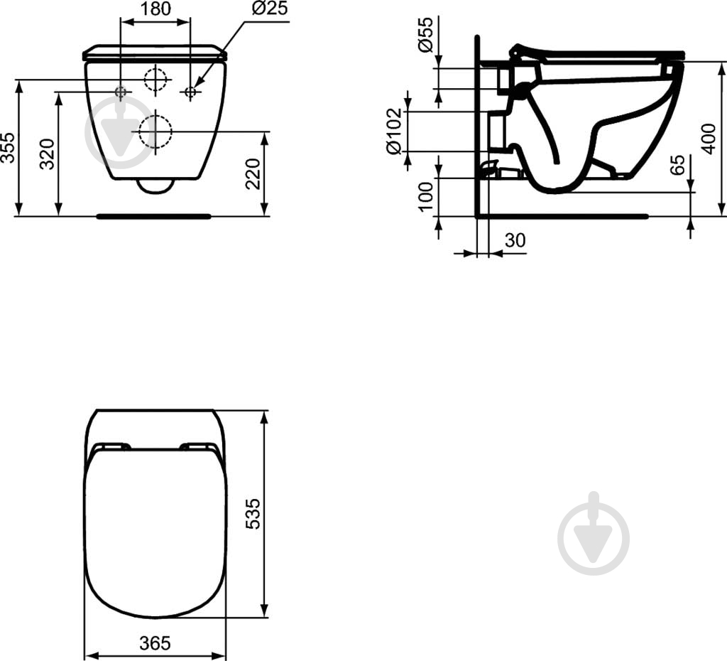Унитаз подвесной Ideal Standard Tesi T007801+T352701 - фото 2