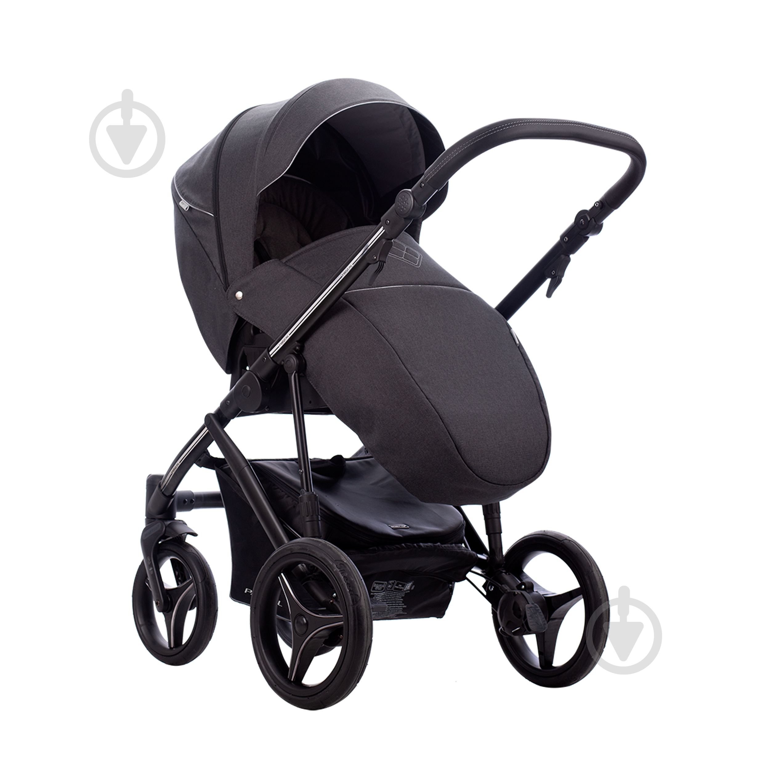 Коляска универсальная 2 в 1 Bebetto PASCAL 01 графит - фото 5