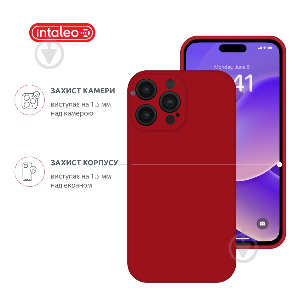 Чохол Intaleo SoftShell для Apple iPhone 14 Pro red (1283126557767) - фото 3