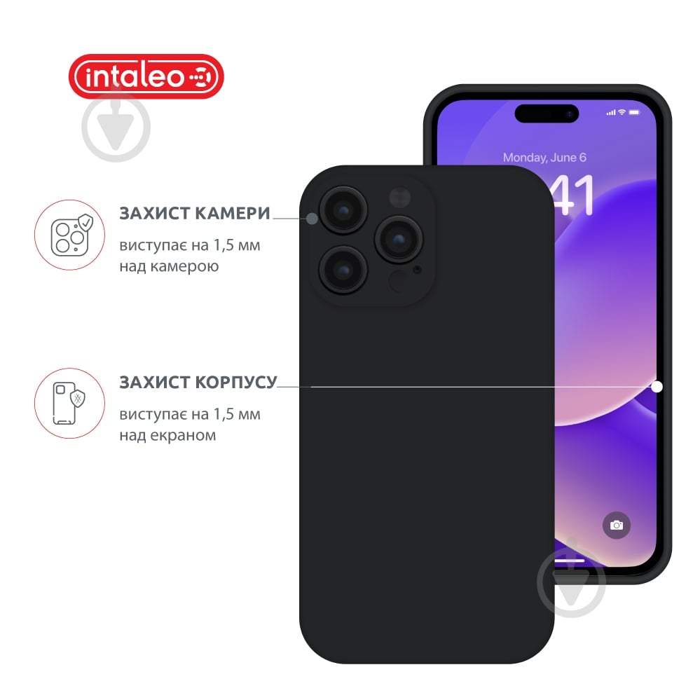 Чехол Intaleo SoftShell для Apple iPhone 14 Pro black (1283126554223) - фото 3 Чехол Intaleo SoftShell для Apple iPhone 14 Pro black (1283126554223) - фото 3