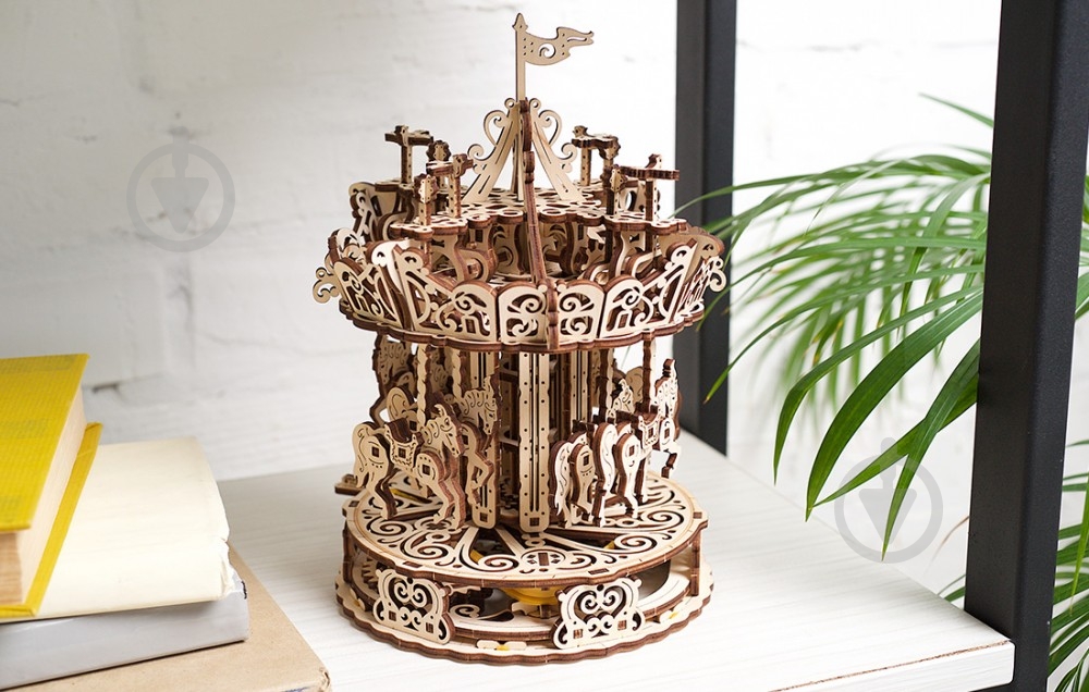 Деревянный 3D-конструктор UGEARS Карусель - фото 10