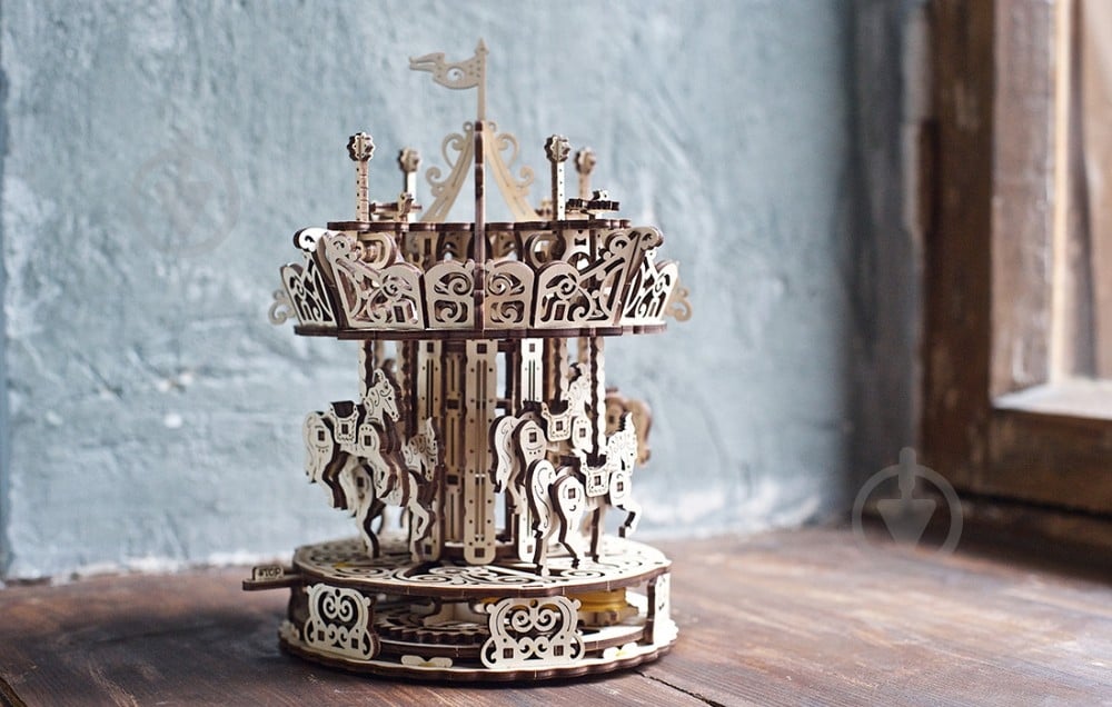 Деревянный 3D-конструктор UGEARS Карусель - фото 13