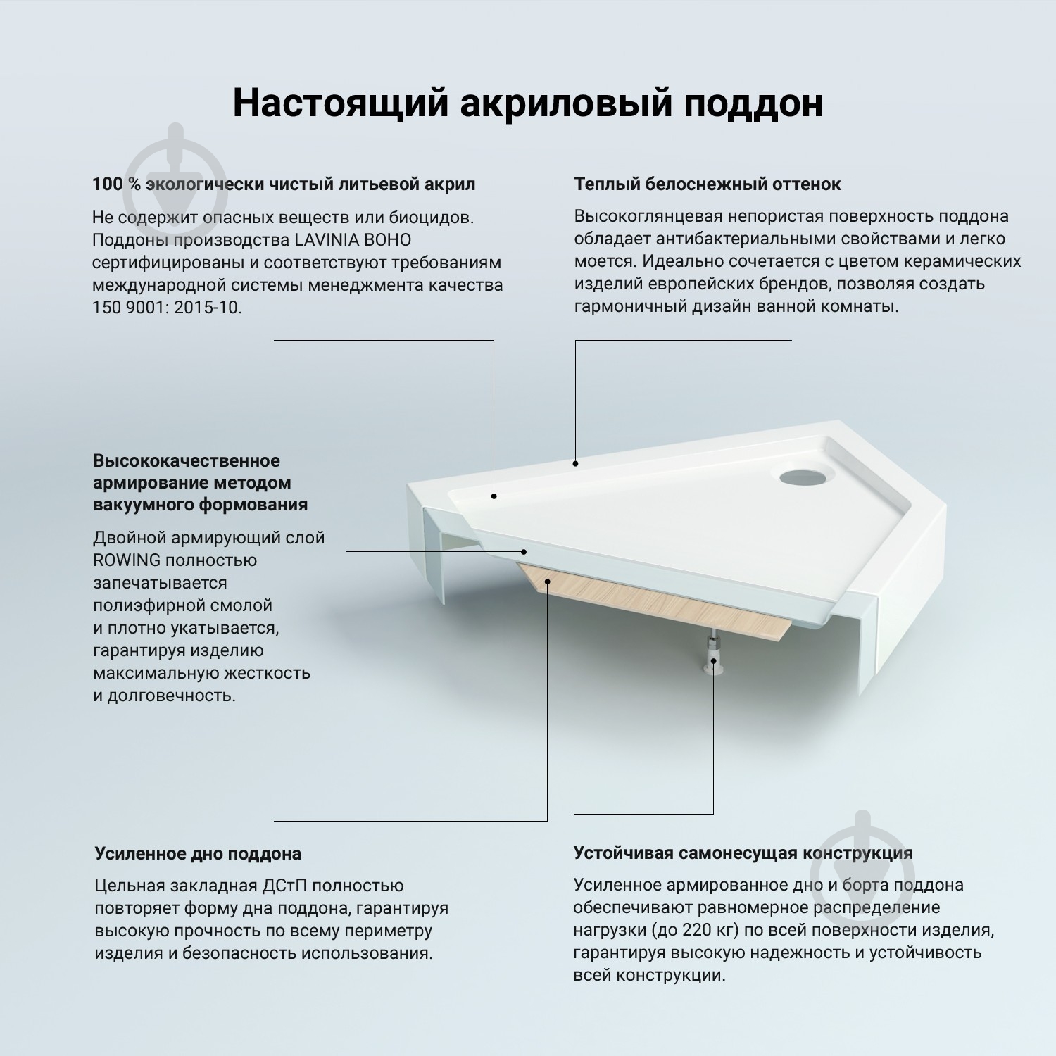 Поддон акриловый Art 3708190S - фото 12 Поддон акриловый Art 3708190S - фото 12