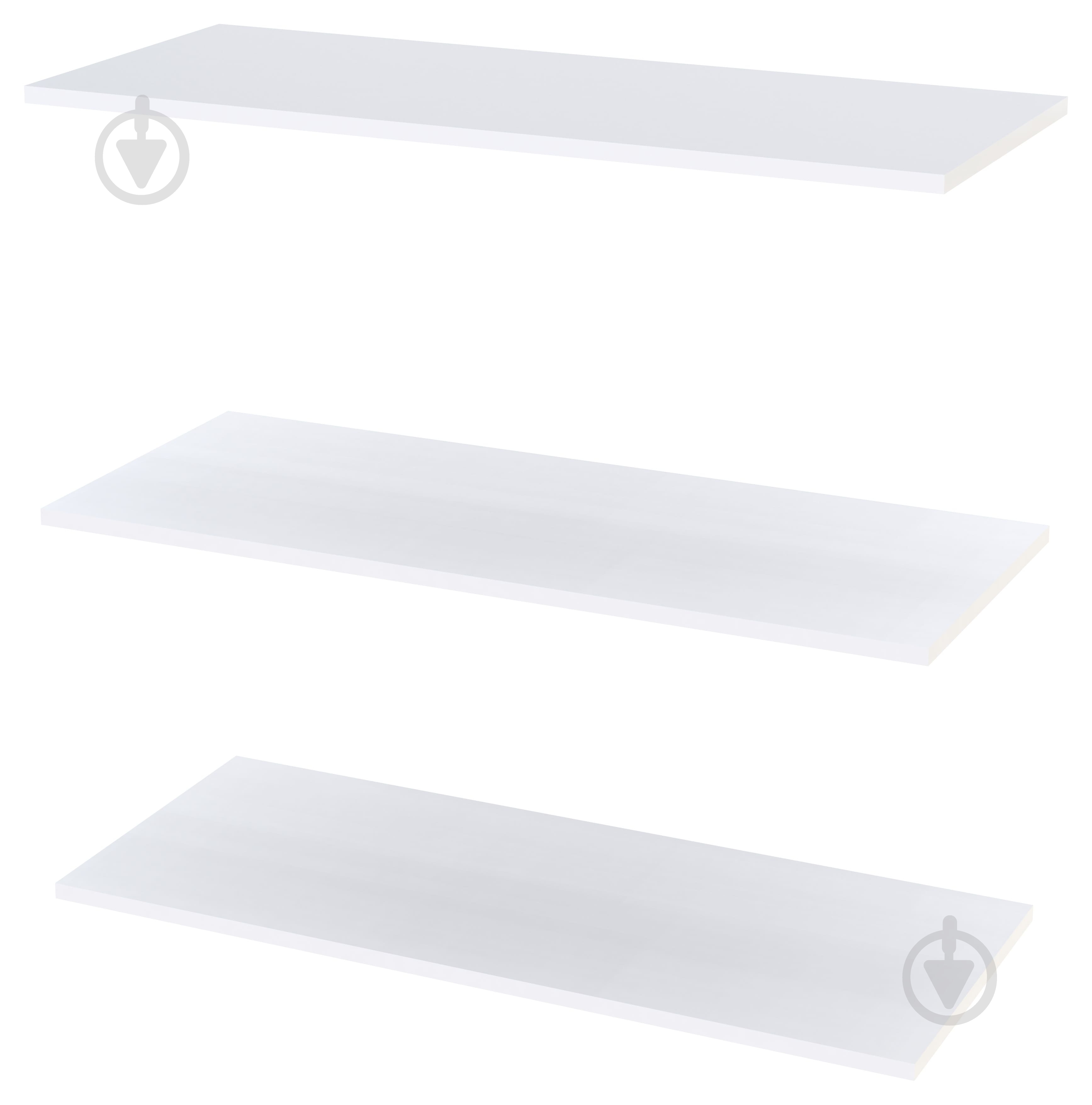 Комплект полиць Doros Promo 3 шт. 16х867х350 мм білий - фото 1 Комплект полиць Doros Promo 3 шт. 16х867х350 мм білий - фото 1