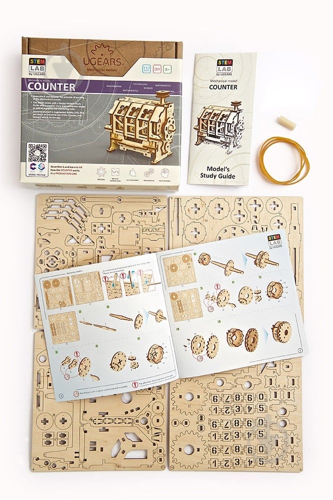Деревянный 3D-конструктор UGEARS Счетчик - фото 26