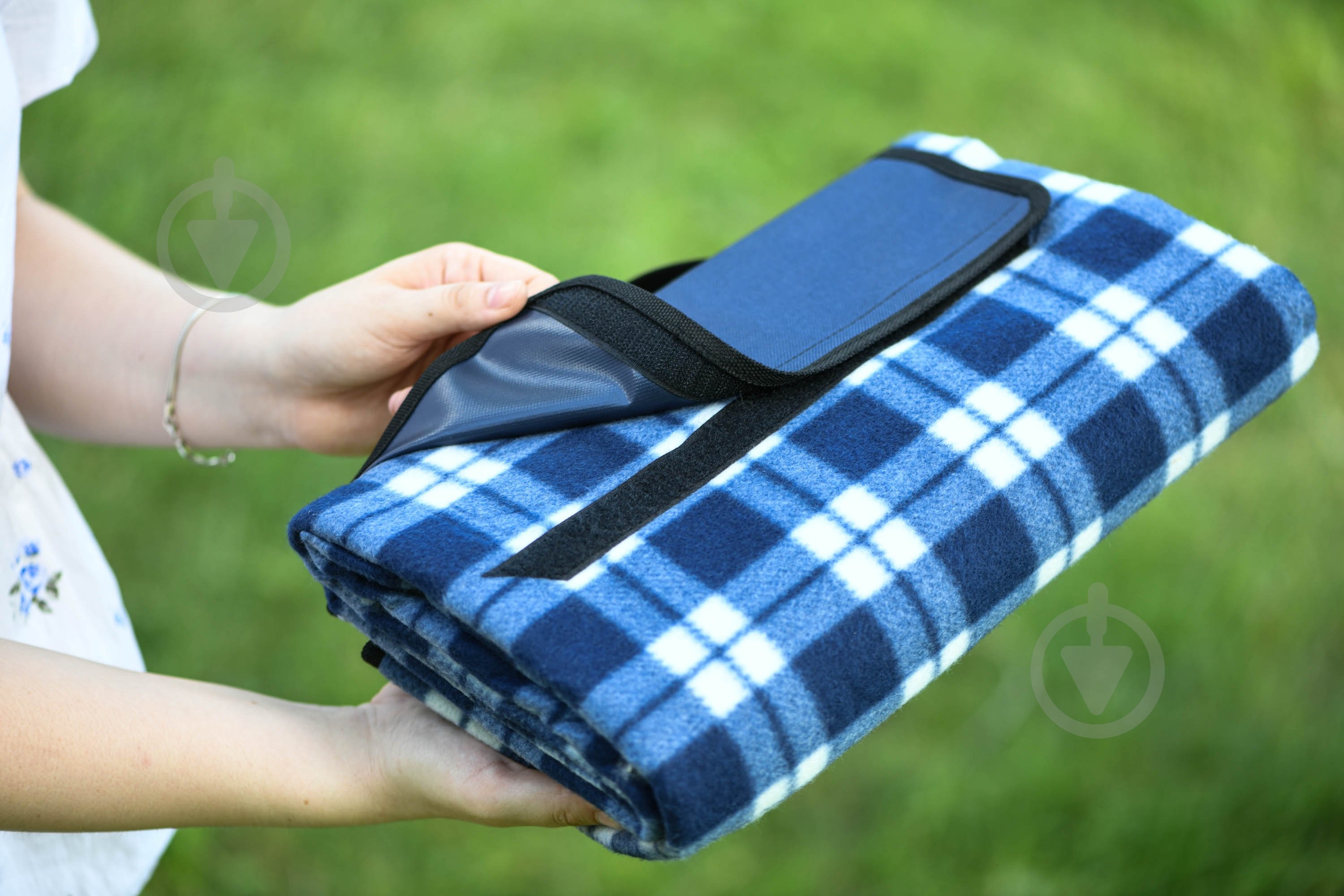 Плед Picnic клетка 130x170 см синий Ardesto - фото 14