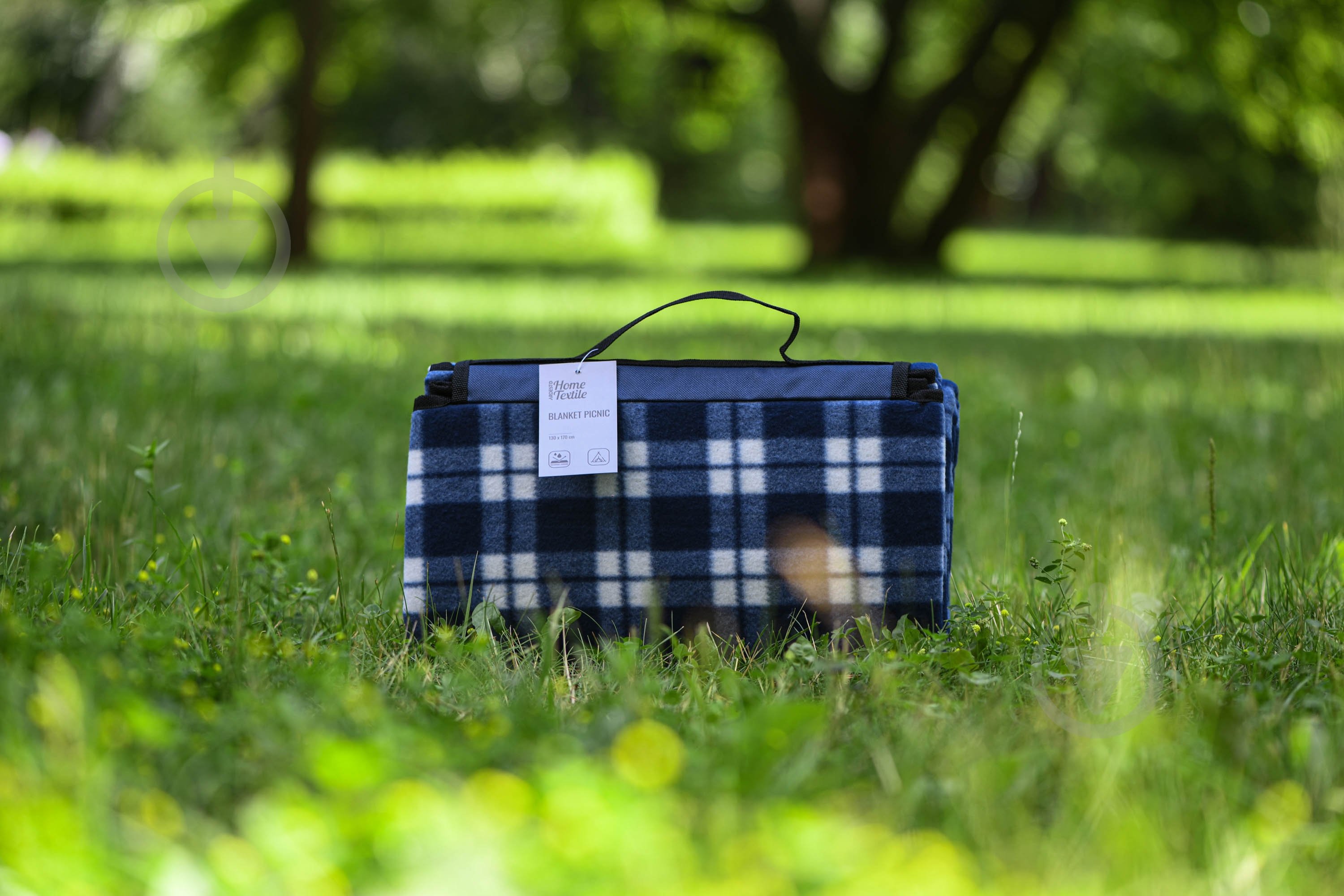 Плед Picnic клетка 130x170 см синий Ardesto - фото 11