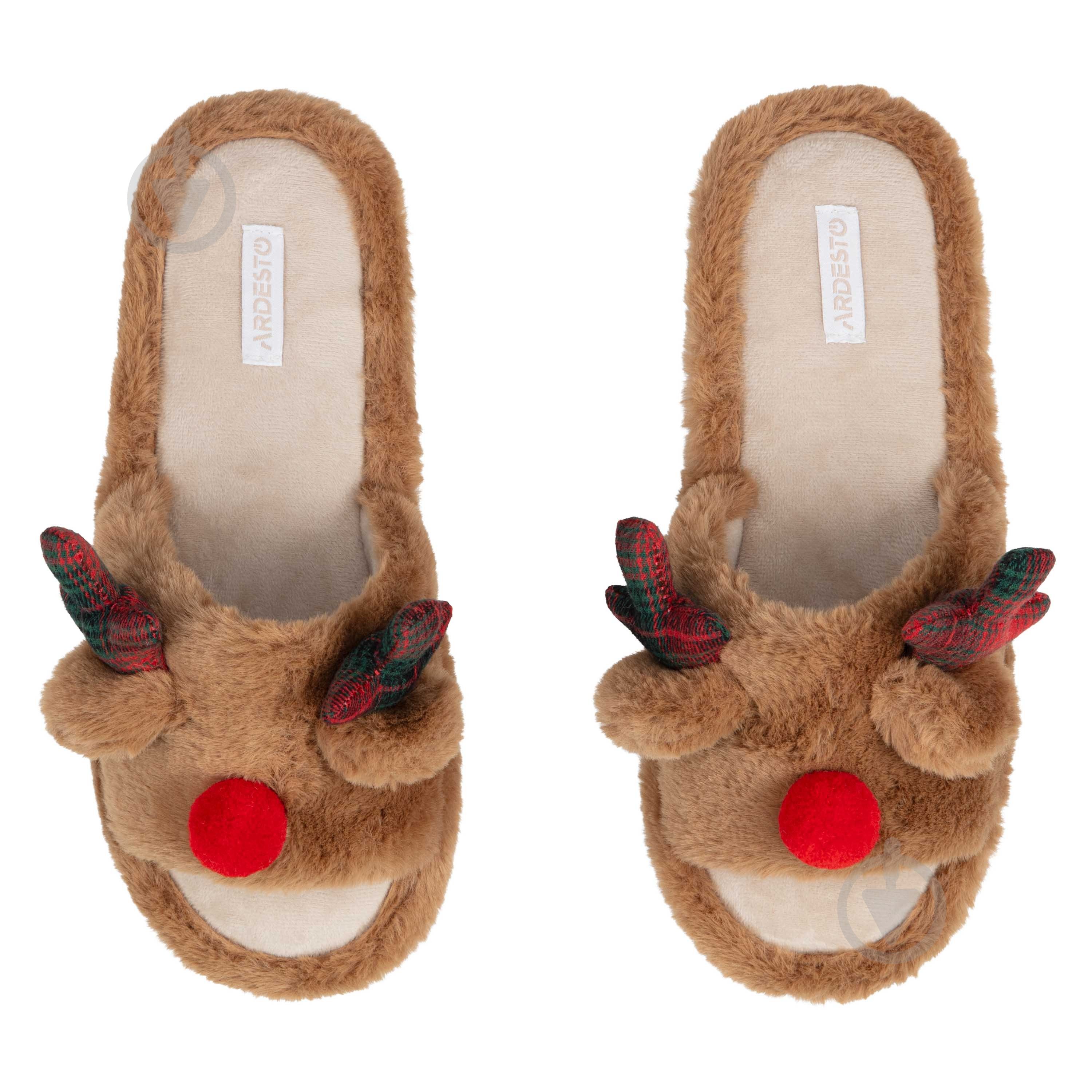Обувь домашняя Ardesto Christmas ART2540DB р.40-41 коричневый - фото 4 Обувь домашняя Ardesto Christmas ART2540DB р.40-41 коричневый - фото 4