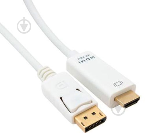 Кабель EXTRADIGITAL DisplayPort 1.2 - HDMI 2 м white (KBD1669) - фото 1