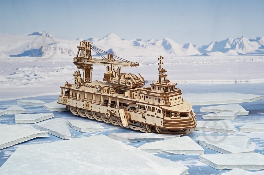 Дерев'яний 3D-конструктор UGEARS Науково-дослідне судно - фото 22