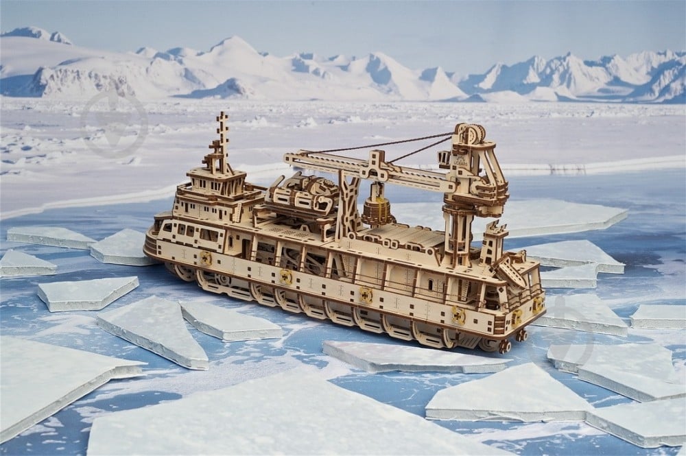Дерев'яний 3D-конструктор UGEARS Науково-дослідне судно - фото 23