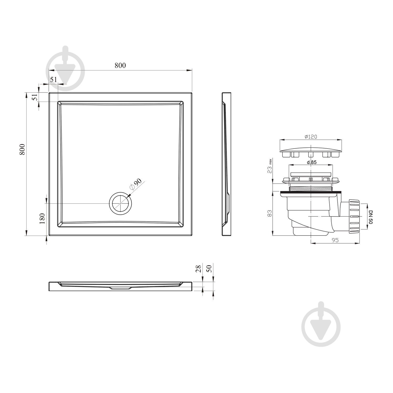 Поддон акриловый One 3701380S - фото 10 Поддон акриловый One 3701380S - фото 10