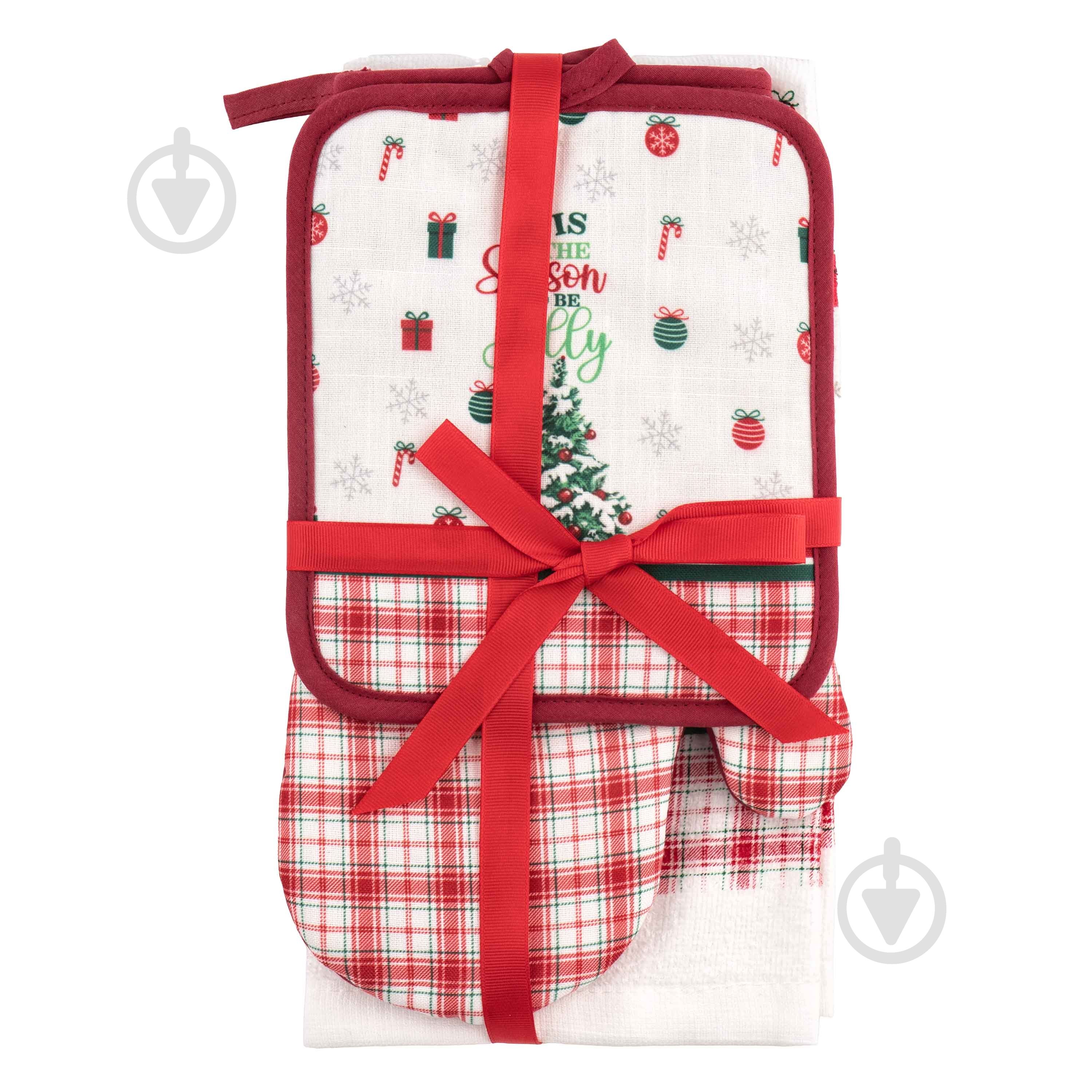 Набор кухонный подарочный Christmas Tree зеленый Ardesto - фото 1 Набор кухонный подарочный Christmas Tree зеленый Ardesto - фото 1