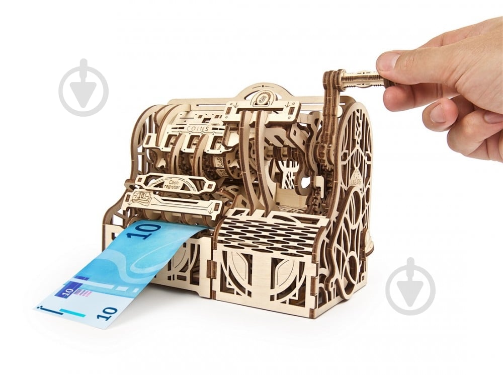 Деревянный 3D-конструктор UGEARS Кассовый аппарат - фото 3 Деревянный 3D-конструктор UGEARS Кассовый аппарат - фото 3
