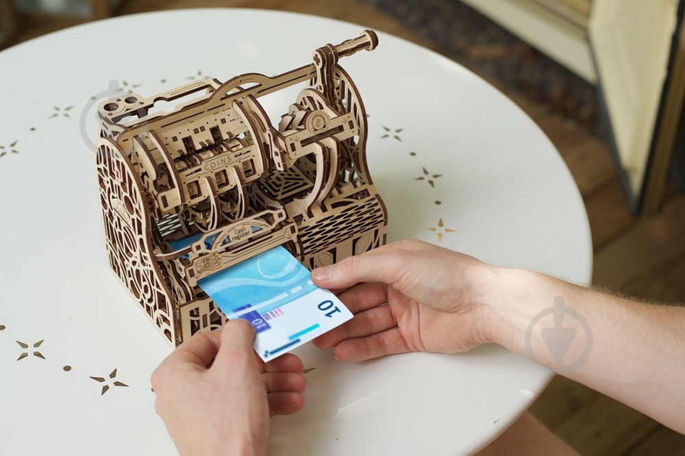 Деревянный 3D-конструктор UGEARS Кассовый аппарат - фото 15 Деревянный 3D-конструктор UGEARS Кассовый аппарат - фото 15