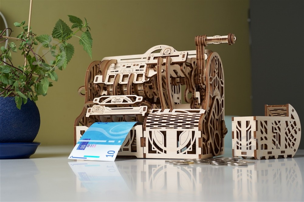 Деревянный 3D-конструктор UGEARS Кассовый аппарат - фото 12 Деревянный 3D-конструктор UGEARS Кассовый аппарат - фото 12