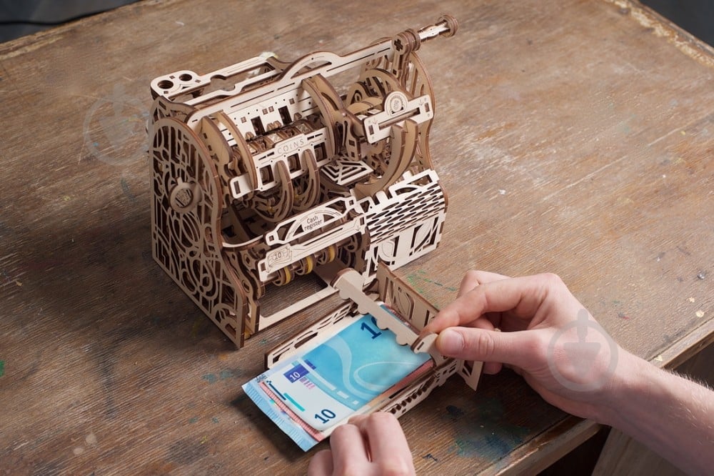 Деревянный 3D-конструктор UGEARS Кассовый аппарат - фото 17 Деревянный 3D-конструктор UGEARS Кассовый аппарат - фото 17