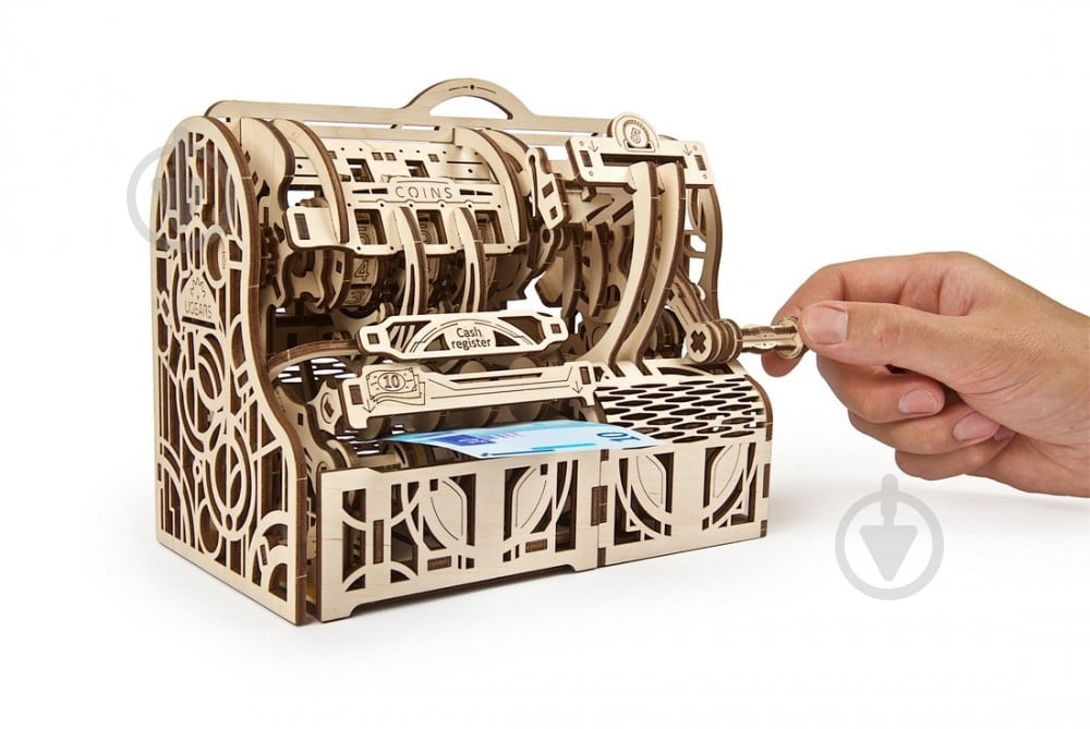 Деревянный 3D-конструктор UGEARS Кассовый аппарат - фото 6 Деревянный 3D-конструктор UGEARS Кассовый аппарат - фото 6