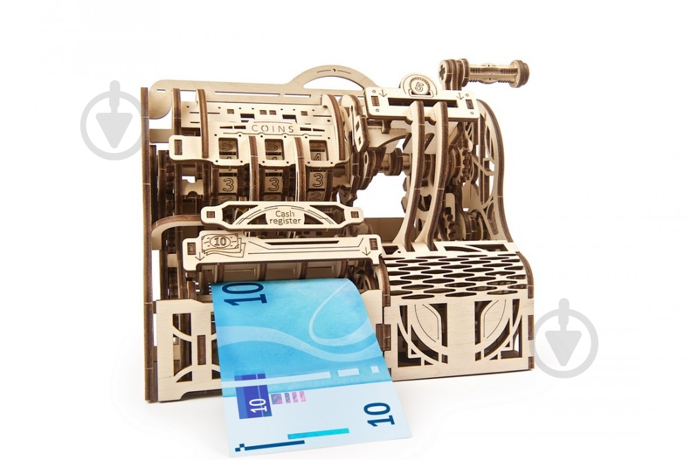 Деревянный 3D-конструктор UGEARS Кассовый аппарат - фото 2 Деревянный 3D-конструктор UGEARS Кассовый аппарат - фото 2