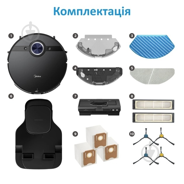 Робот-пылесос моющий Midea S8+ black - фото 15