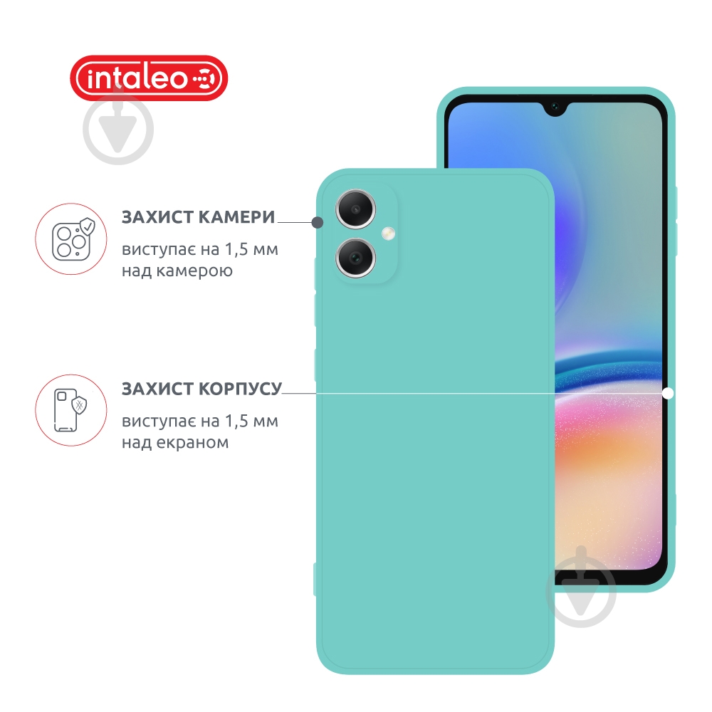 Чехол Intaleo SoftShell для Samsung Galaxy A05 мятный - фото 3
