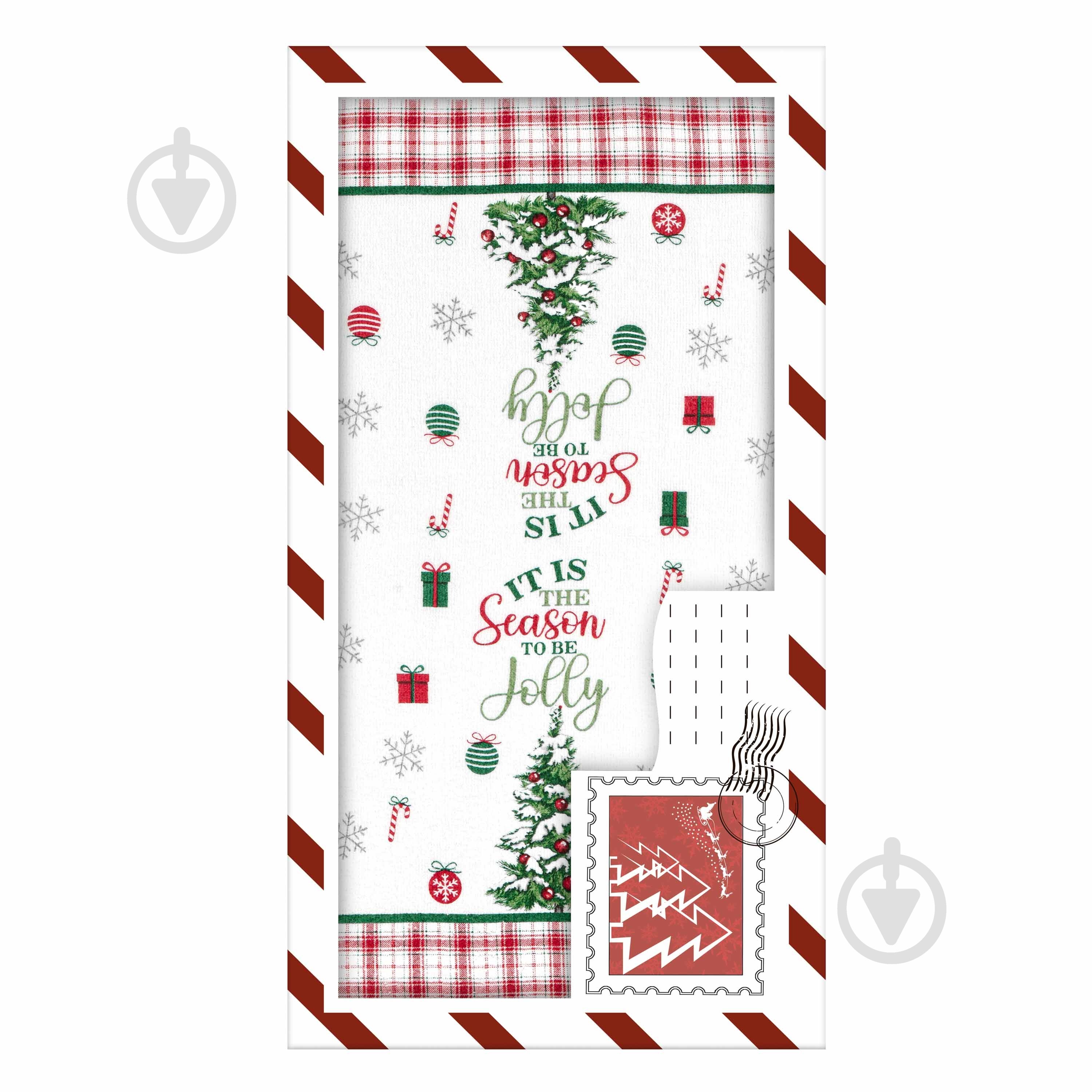 Набір рушників подарунковий в коробці Christmas Tree 38x63 см Ardesto зелений - фото 1