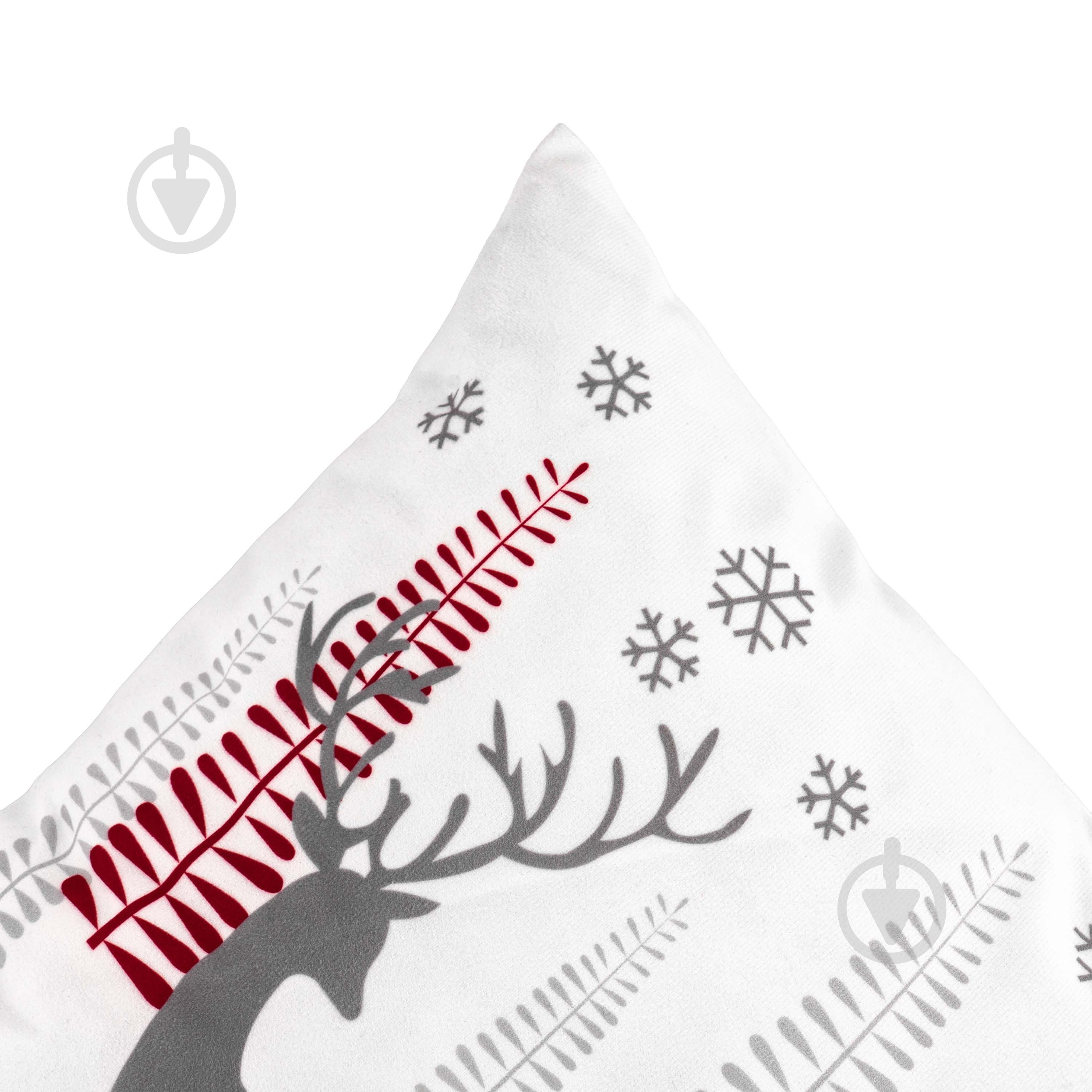 Подушка декоративна Christmas Deer 45x45 см білий Ardesto - фото 3