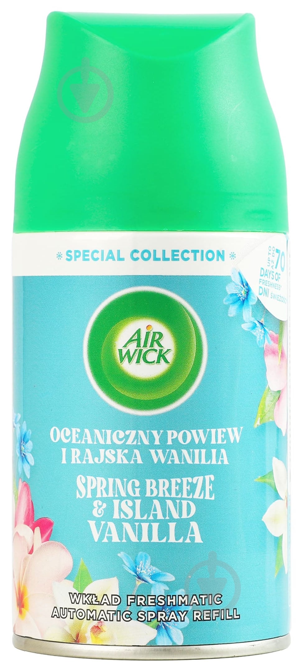 Змінний балон для автоматичного освіжувача повітря Air Wick Freshmatic Океанічна свіжість та солодка ваніль 250 мл - фото 1