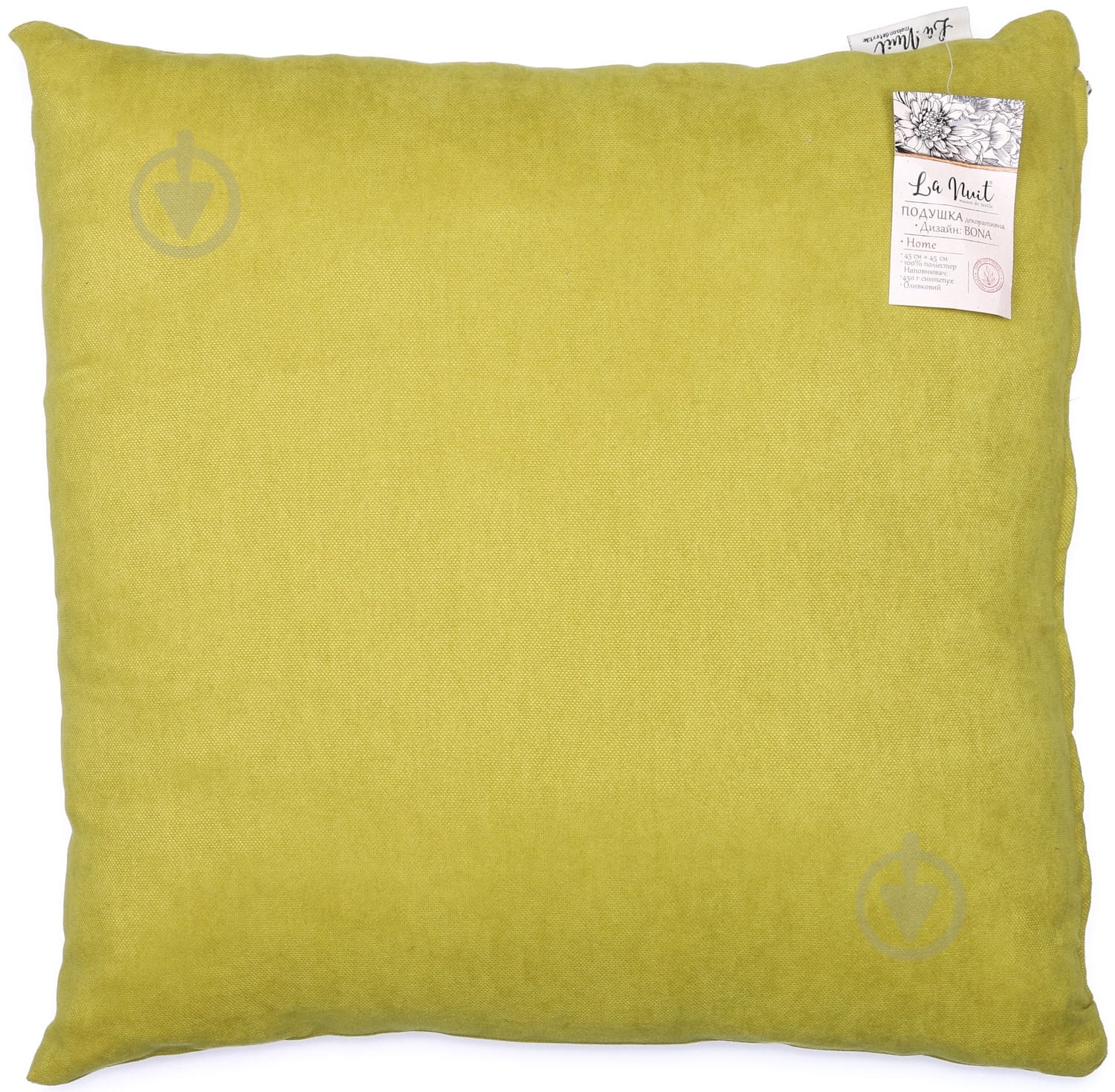 Подушка декоративная Bona 45x45 см оливковый La Nuit - фото 1