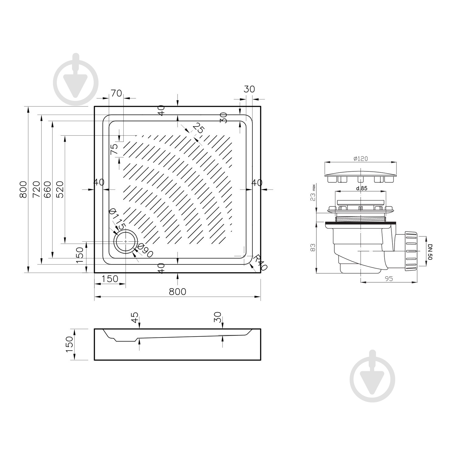 Поддон акриловый Rock 3707380S - фото 11 Поддон акриловый Rock 3707380S - фото 11