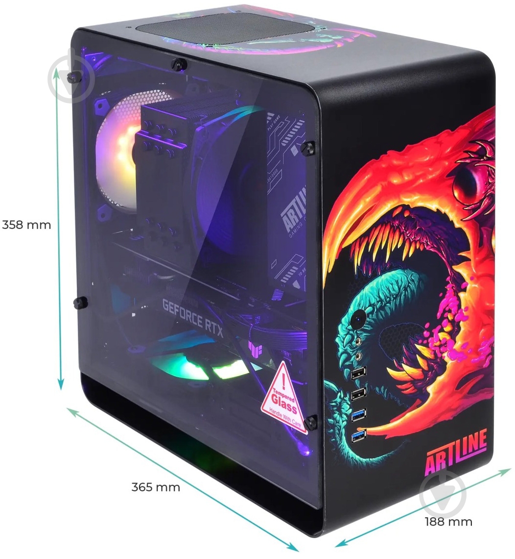 Системный блок Artline Overlord DRAGON (DRAGONv96CH) hyperbeast - фото 11