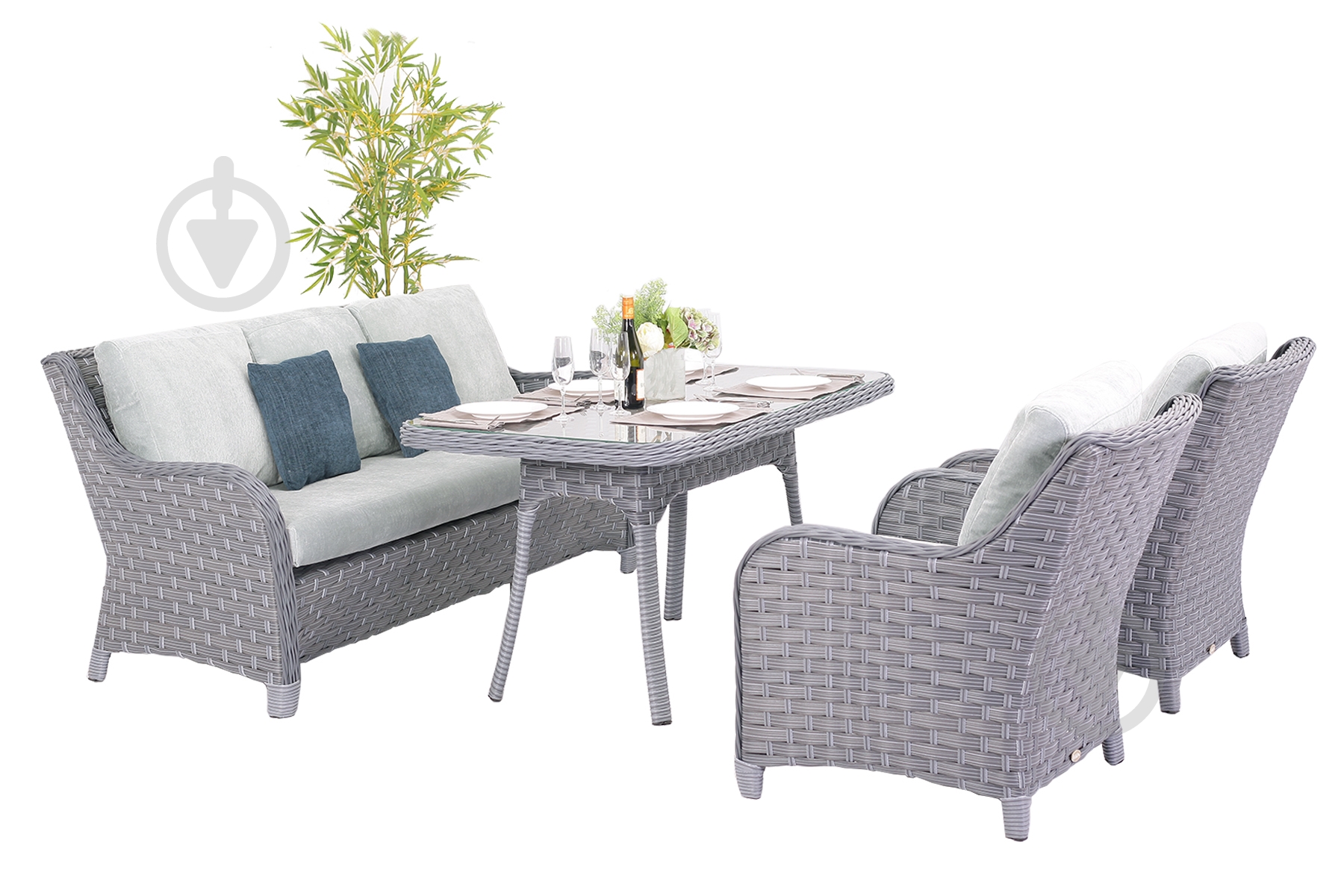 Комплект мебели Николас прямой графит - фото 1 Комплект мебели Николас прямой графит - фото 1