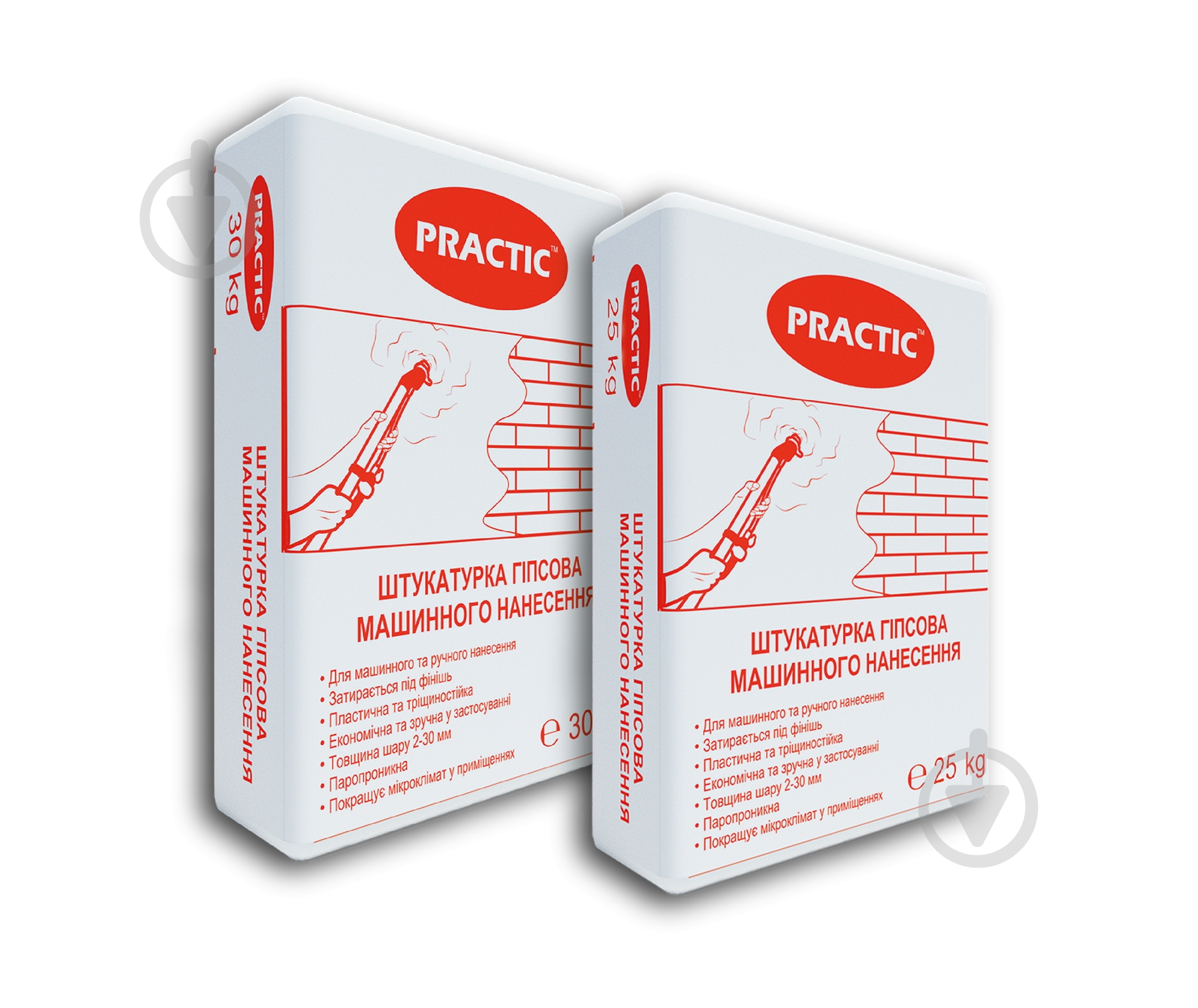 Штукатурка гипсовая Practic машинного нанесения 25 кг - фото 1