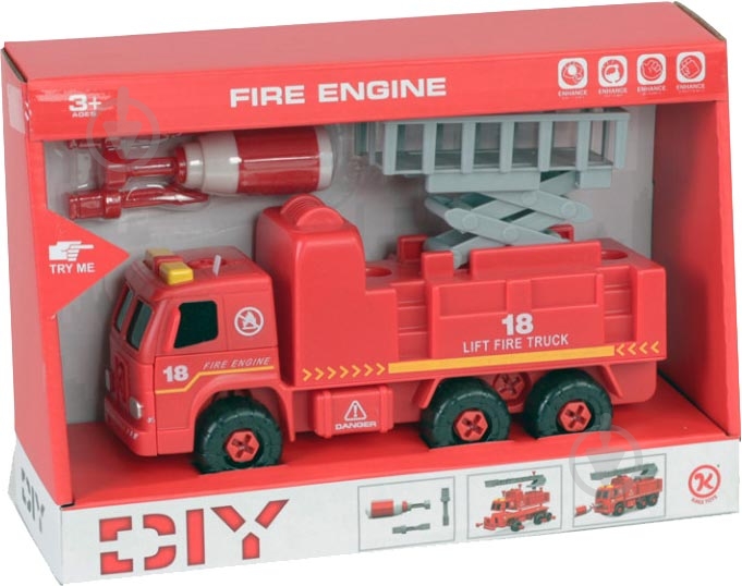 Игрушка Kaile Toys пожарная KL802-2 - фото 2
