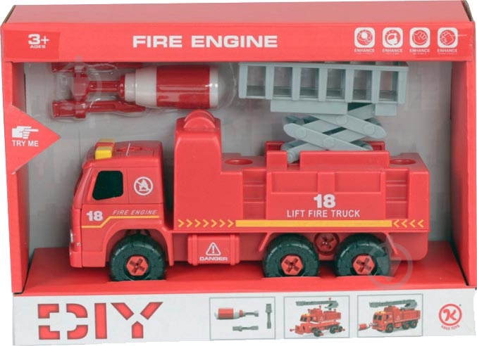 Игрушка Kaile Toys пожарная KL802-2 - фото 1