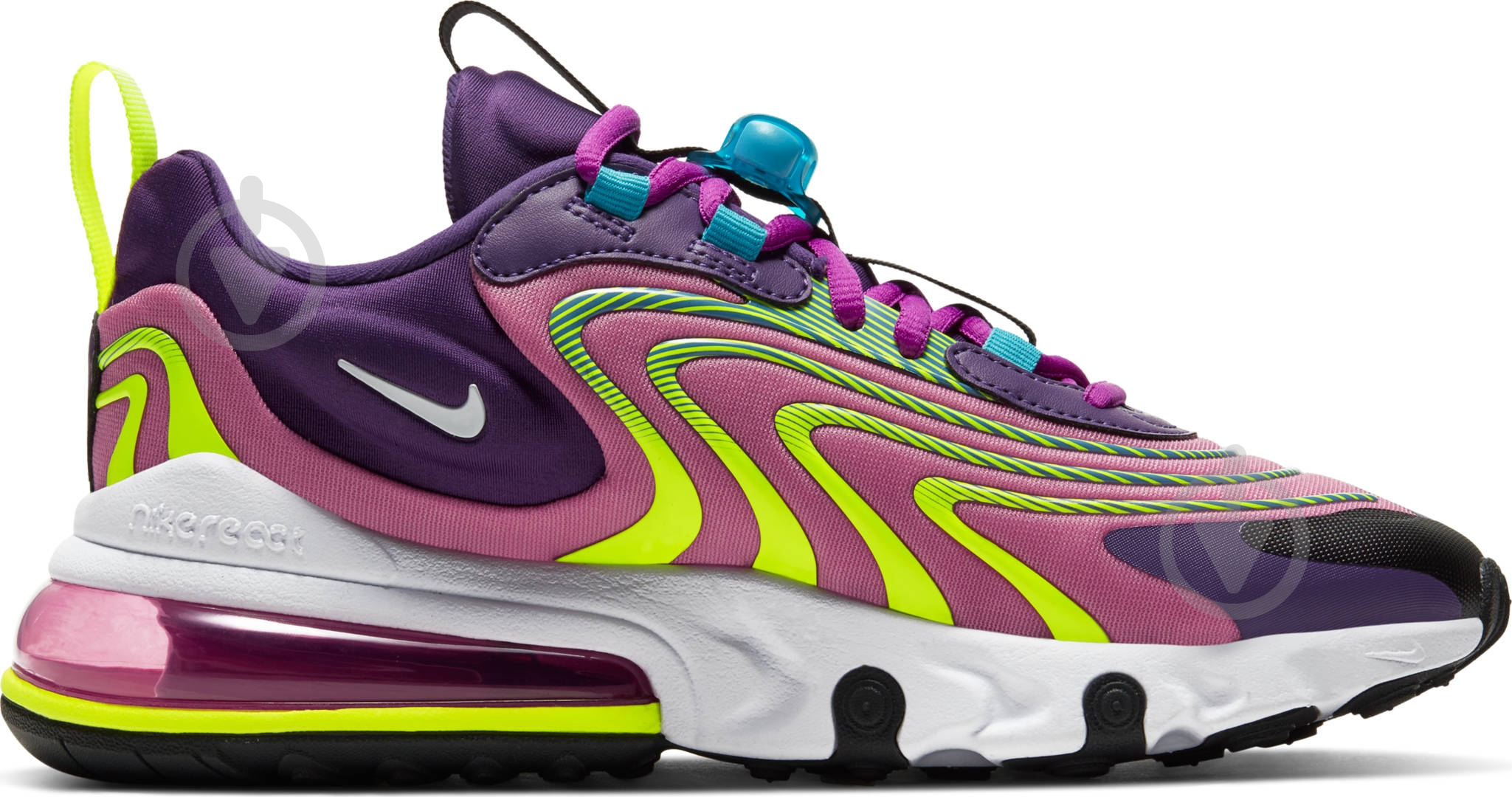 Кроссовки женские демисезонные Nike AIR MAX 270 REACT ENG CK2595-500 р.39 фиолетовые - фото 4