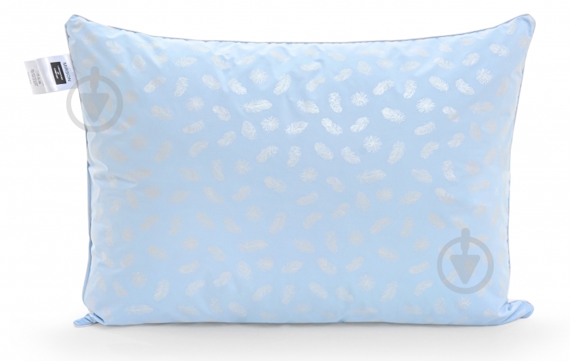 Подушка Пухова №1805 Bio-Blue 90% пух пружна MirSon 50x70 синій - фото 1