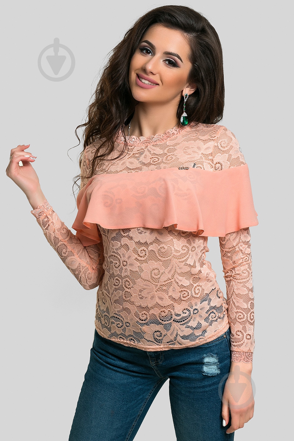 Блуза Azuri р. L персик 5233-23 - фото 1 Блуза Azuri р. L персик 5233-23 - фото 1