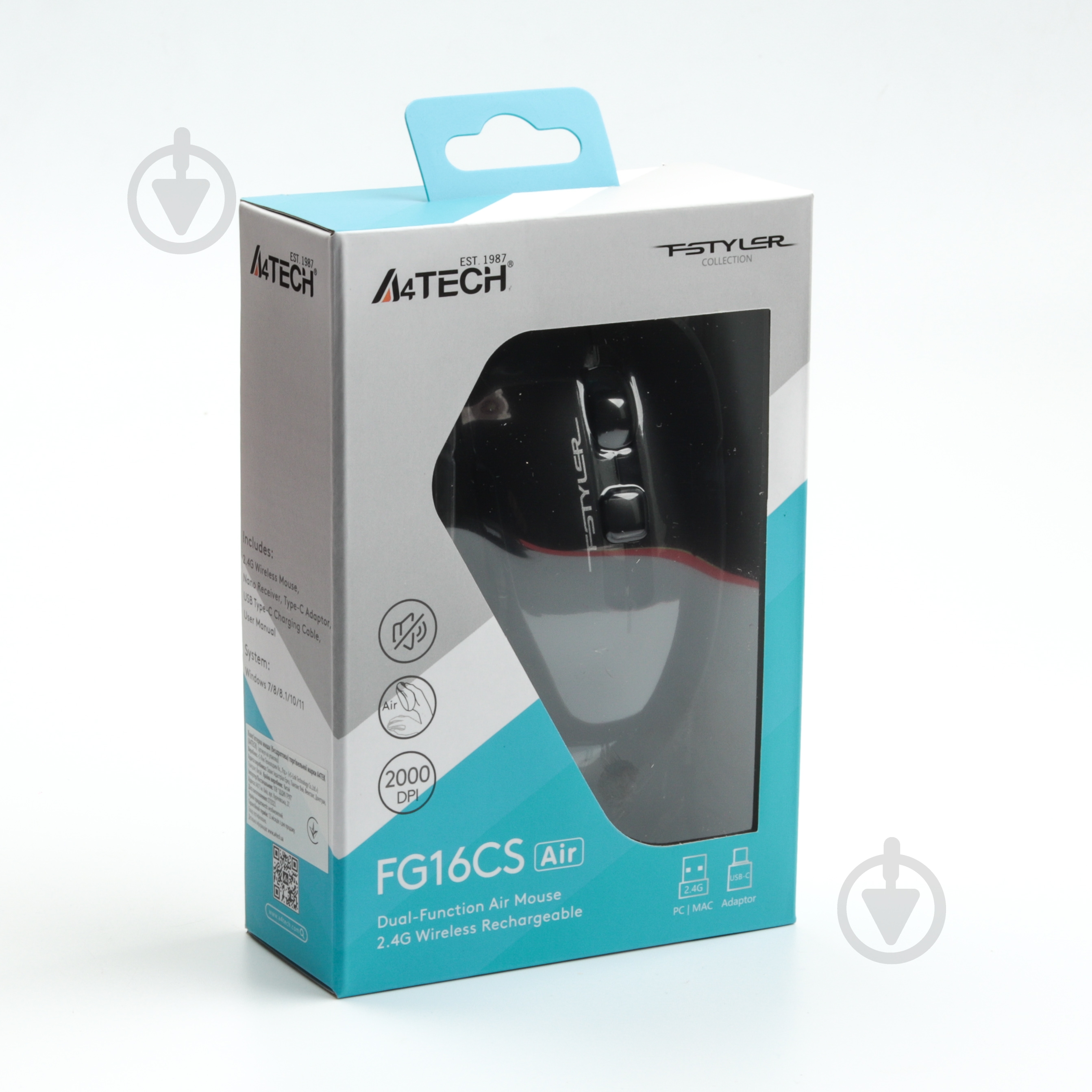 Мышка A4Tech FG16CS Air black (FG16CS Air) - фото 8 Мышка A4Tech FG16CS Air black (FG16CS Air) - фото 8