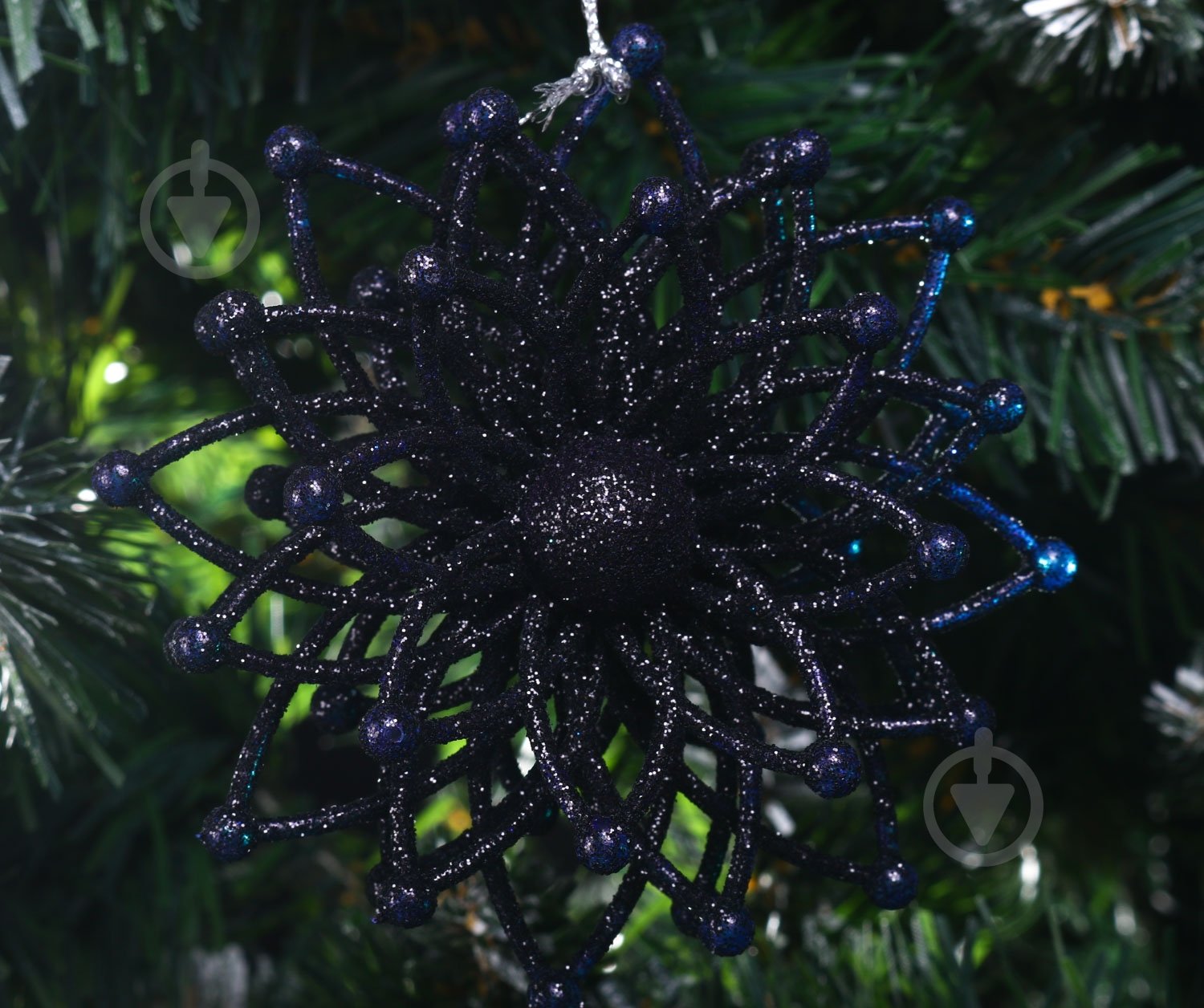 Декорація Сніжинка Молекула 3д d 12 см чорний 1 шт. - фото 3