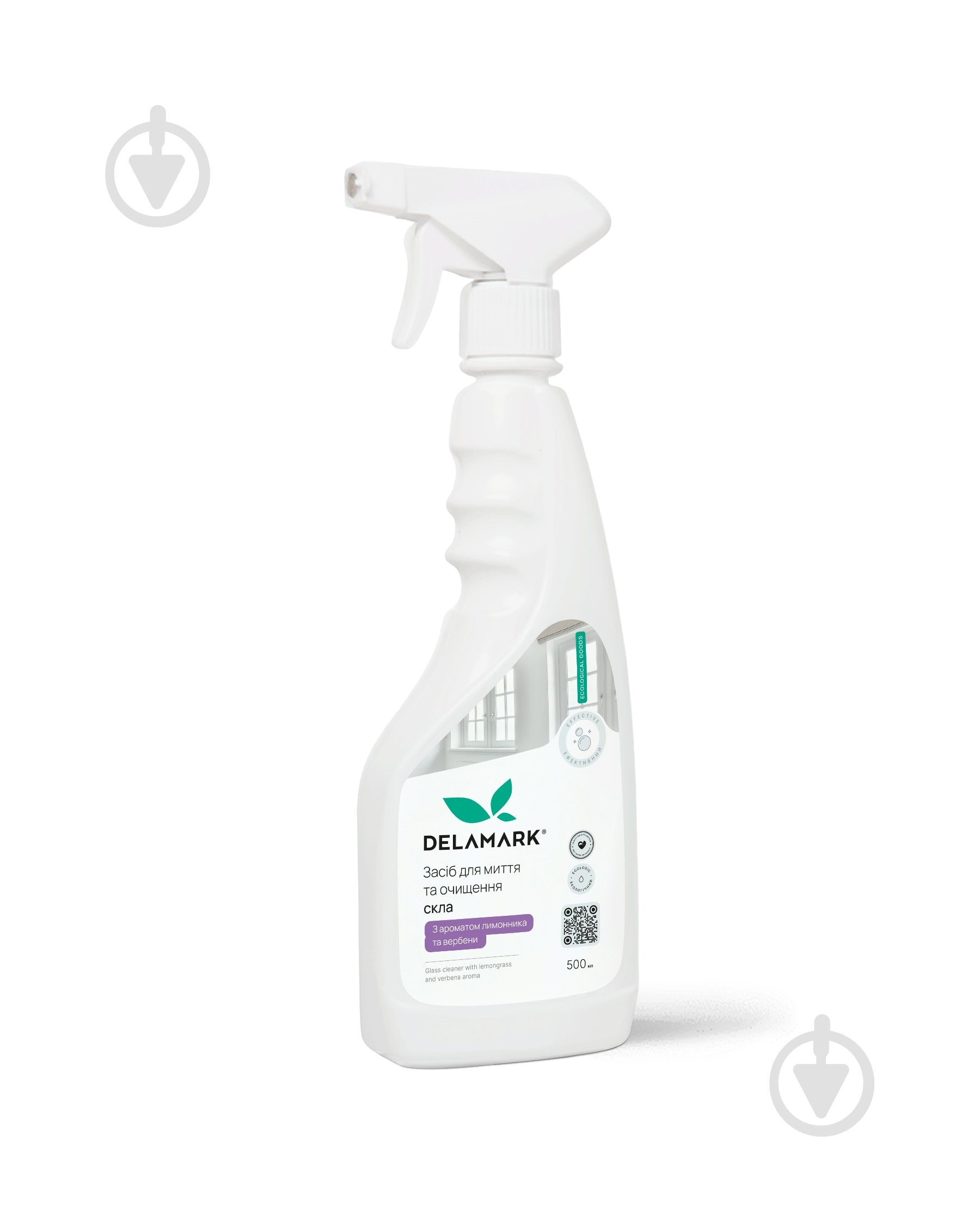 Средство моющее для стекла и зеркал DeLaMark c ароматом лимонника и вербены 0,5 л - фото 1