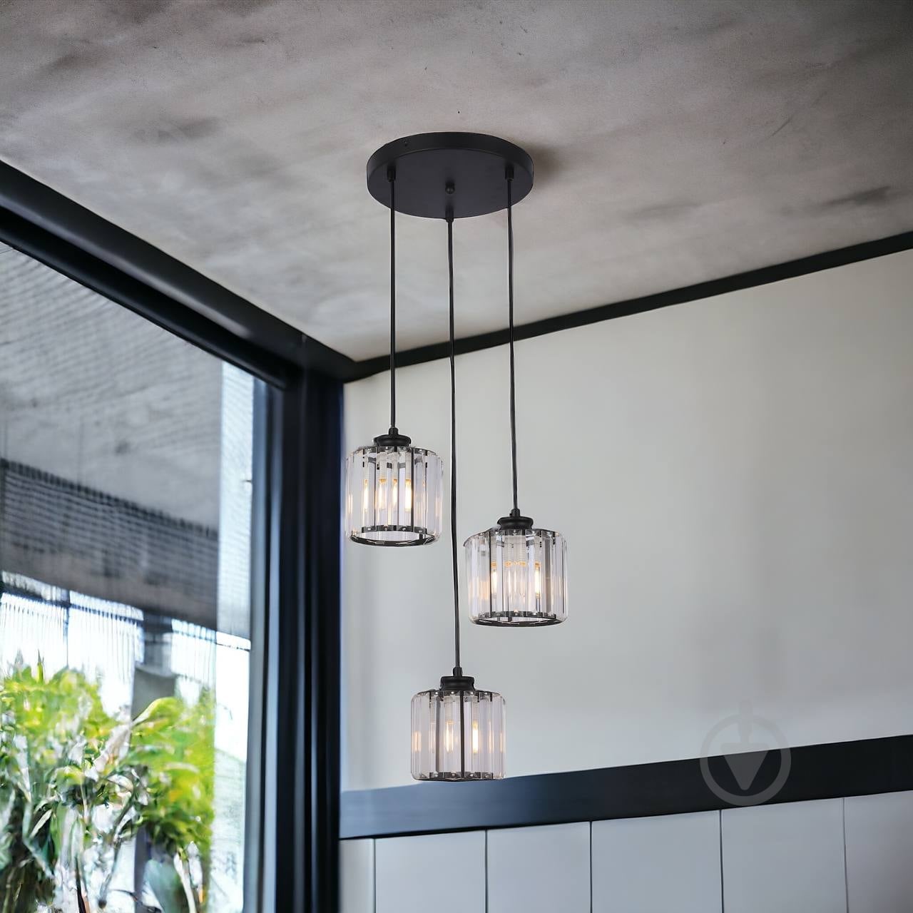 Подвес WunderLicht 3x60 Вт E27 черный OM1483-33BK - фото 3