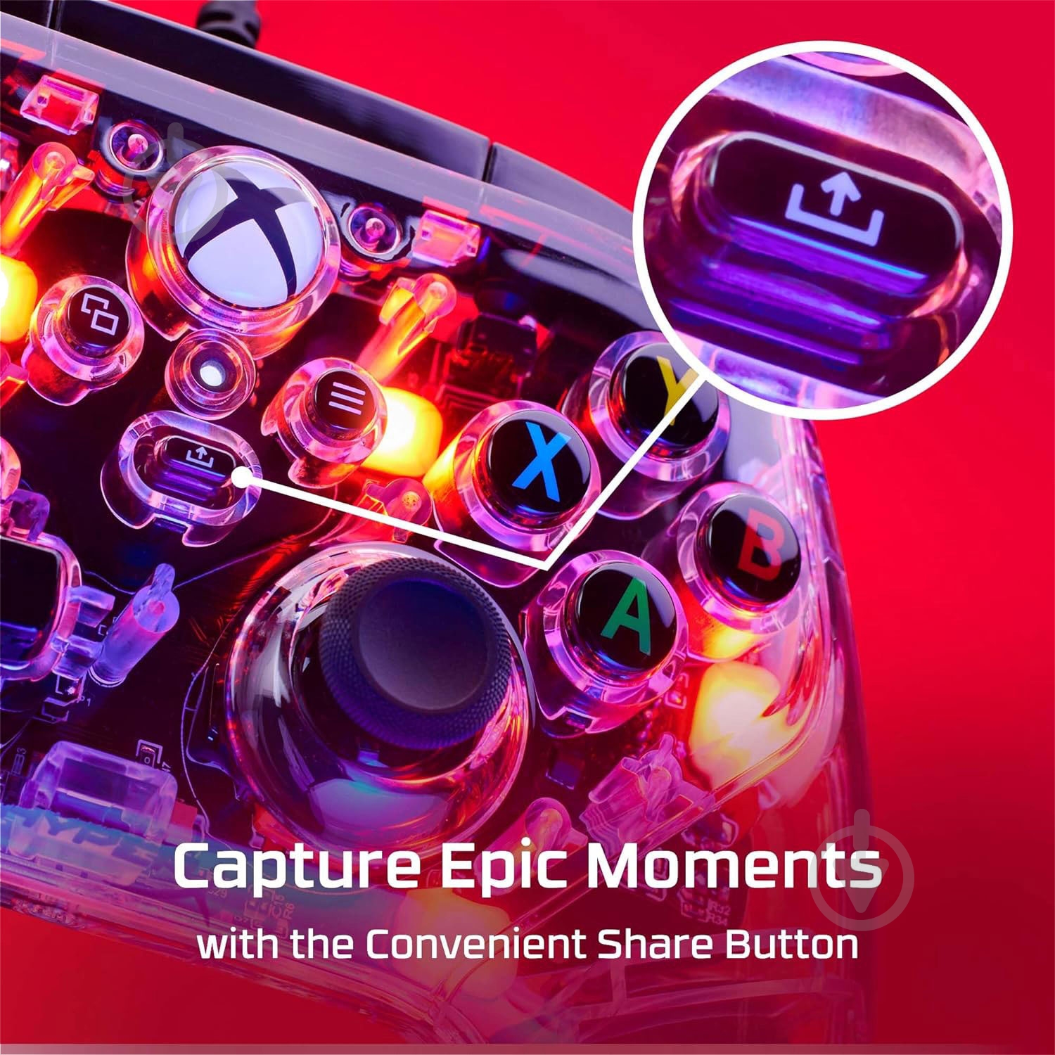 Геймпад HyperX Clutch Gladiate RGB for Xbox/PC прозрачный - фото 6